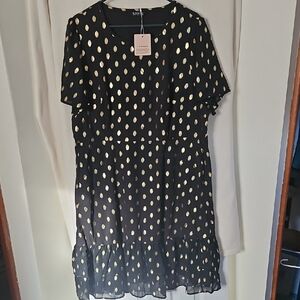 BloomChic Black Top with Gold Accent